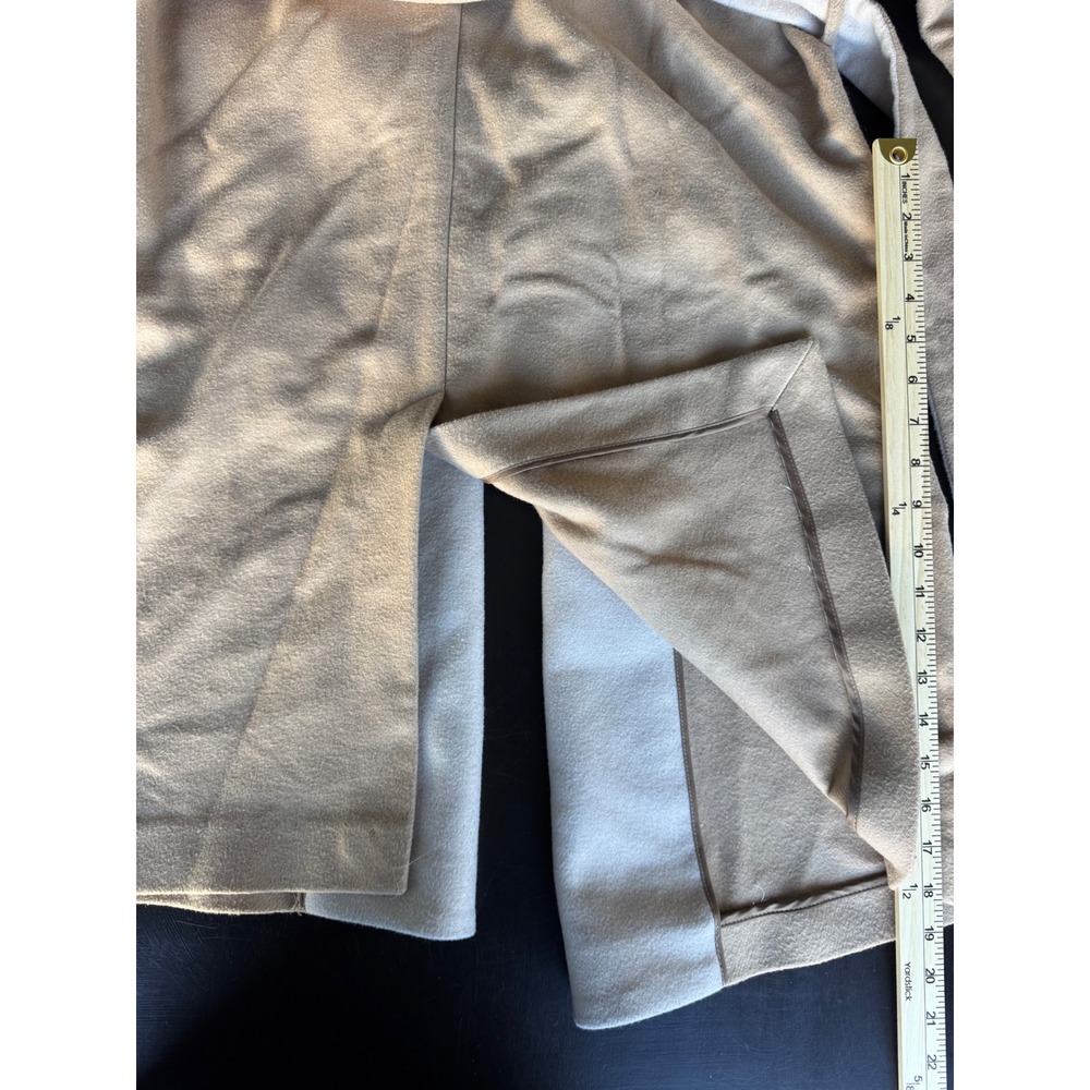 Cuyana Wool Blend Wrap Coat Beige Cream Shawl Collar Small Made in Portugal - Picture 10 of 11